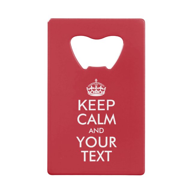 Personalized KEEP CALM and YOUR TEXT (Front)