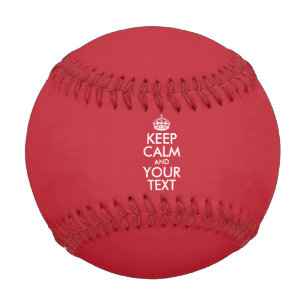Personalized KEEP CALM and YOUR TEXT Baseball