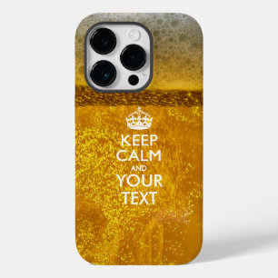 Personalized KEEP CALM AND Your Text Case-Mate iPhone 14 Pro Case