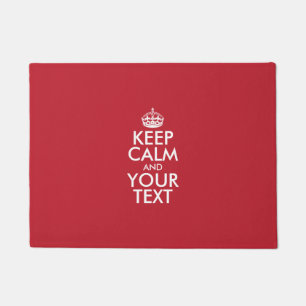 Personalized KEEP CALM and YOUR TEXT Doormat