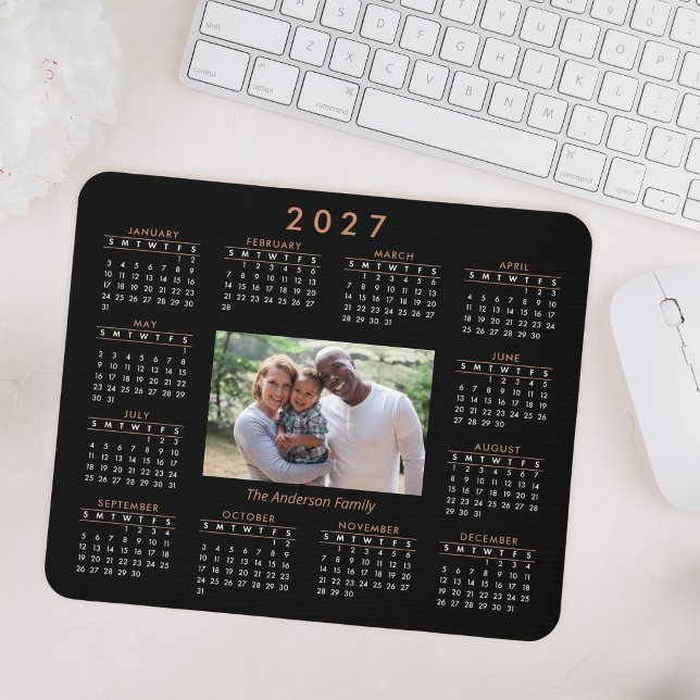 Personalized Keepsake Photo 2027 Calendar Mouse Mat (Creator Uploaded)