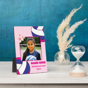 Personalized Kid Photo Girl Volleyball Plaque