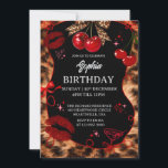 Personalized Kids Birthday Invitation Black Party<br><div class="desc">Cheetah Print Birthday Invitation – Black Bow Coquette Party Printable | Personalized Kids Birthday Invite</div>