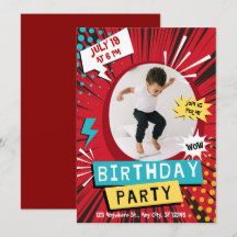 Personalized Kids Birthday Invitation with Photo 