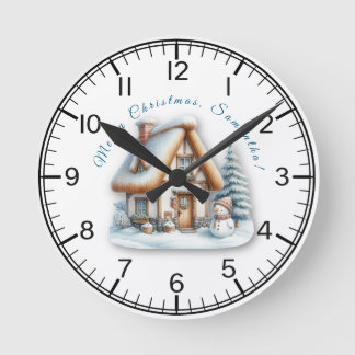 Personalized Kids Christmas Wall Clock