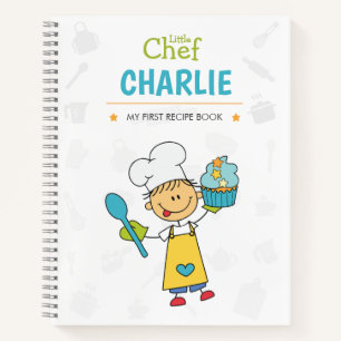 Personalized Kids Cookbook for Boys – Cupcake Them Notebook