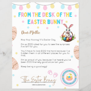 Personalized Kids Letter from Easter Bunny Flyer