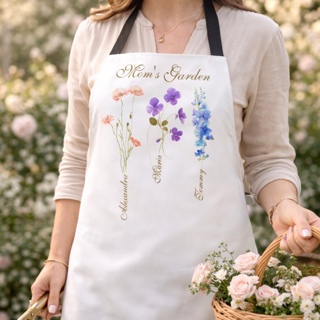 Personalized Kids Name Garden Mother Apron (Creator Uploaded)