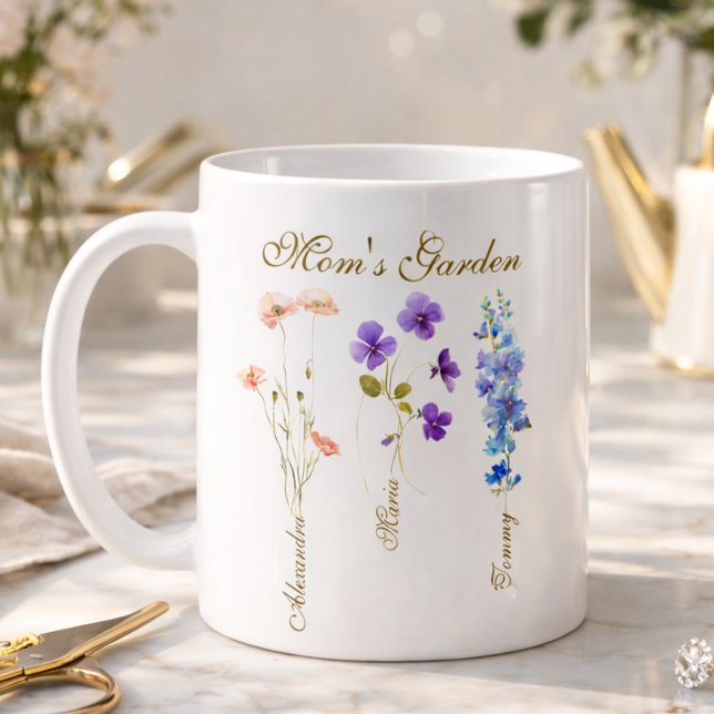 Personalized Kids Name Garden Mother Coffee Mug (Creator Uploaded)