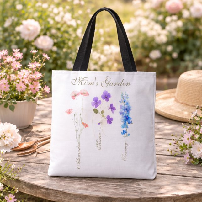 Personalized Kids Name Garden Mother Tote Bag (Creator Uploaded)