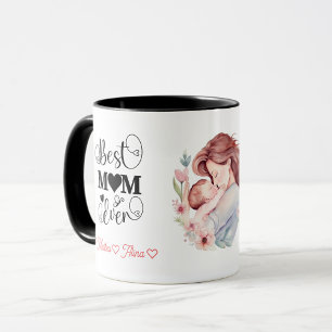 Personalized kids names best mom ever coffee mug