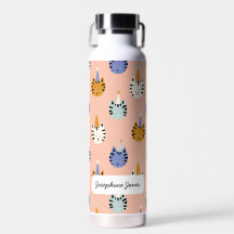 Personalized Kids Party Cat Waterbottle