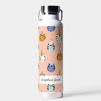 Personalized Kids Party Cat Waterbottle Water Bottle