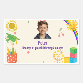 Personalized Kids School Document Sticker