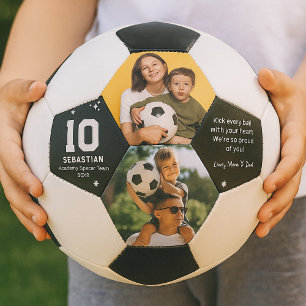 Personalized Kids Soccer Photo and Custom Message Football