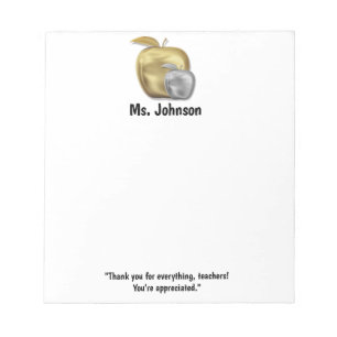 Personalized  Kindergarten Teacher Thank You Notepad
