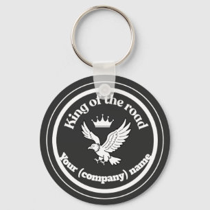 Personalized King of the Road Driver Badge Key Ring
