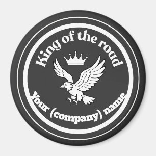 Personalized King of the Road Driver Badge Magnet