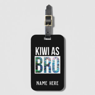 PERSONALIZED KIWI GREETING PAUA LUGGAGE TAG