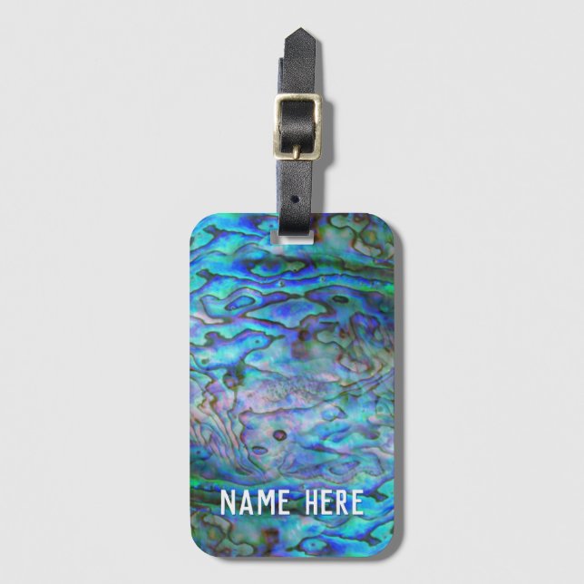 PERSONALIZED KIWI PAUA LUGGAGE TAG (Front Vertical)