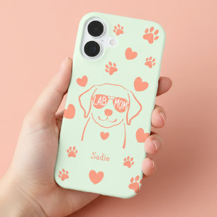 Personalized Labrador Dog Mom Phone Case with Name