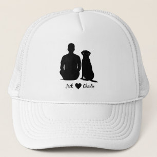 Personalized Labrador Retriever Dog And Male Owner Trucker Hat