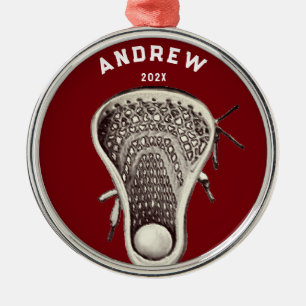 Personalized Lacrosse Player 2023 Collectible Metal Tree Decoration