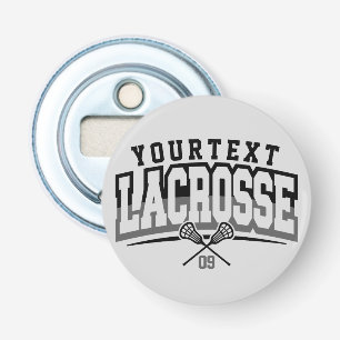 Personalized Lacrosse Player ADD NAME Team Number Bottle Opener