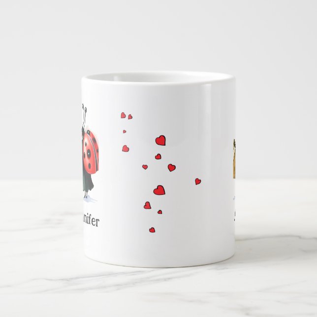 Personalized Ladybug Couple Mug (Front)