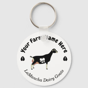 Personalized LaMancha Dairy Goat Key Ring
