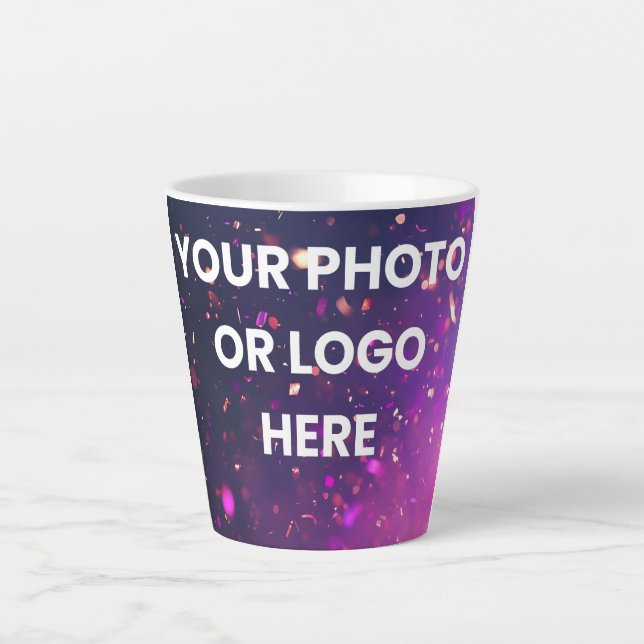 “Personalized Latte Mug – Add Your Photo or Logo” (Front)