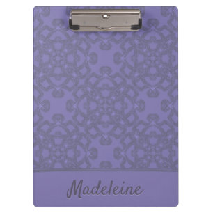 Personalized lavender pattern clipboard