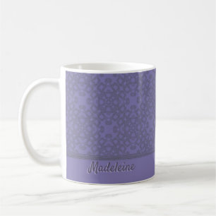 Personalized lavender pattern coffee mug