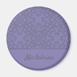 Personalized lavender pattern magnet