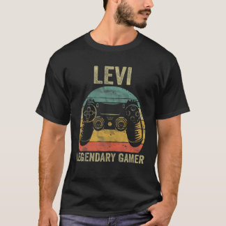 Personalized Legendary Gamer Levi Name Video Gamer T-Shirt