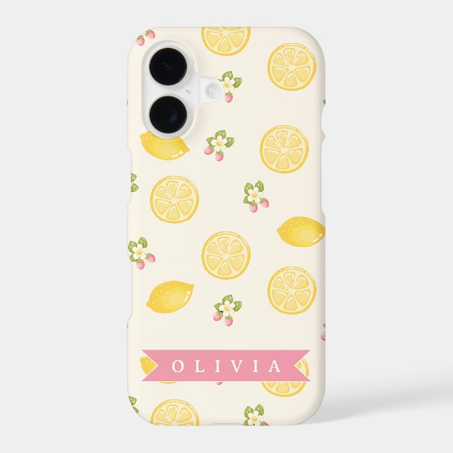 Personalized Lemon Floral Summer Custom Name (Back)