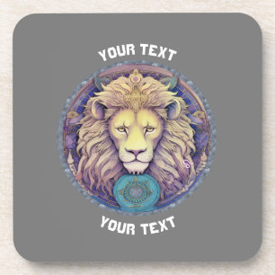 PERSONALIZED LEO ZODIAC SIGN  COASTER