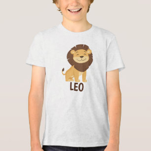 Personalized Leo Zodiac Sign Tri-Blend Shirt