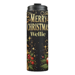 Personalized Leopard Christmas Tumbler Gift