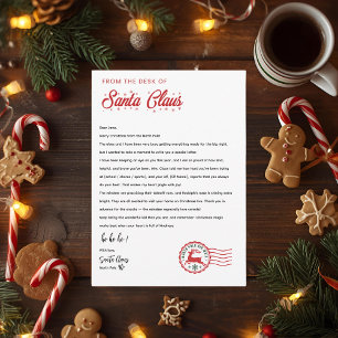Personalized Letter From Santa Claus   North Pole  Invitation