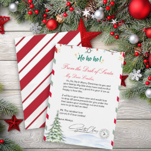 Personalized Letter from Santa Claus template
