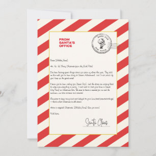Personalized Letter from Santa Invitation