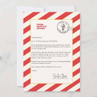 Personalized Letter from Santa Invitation