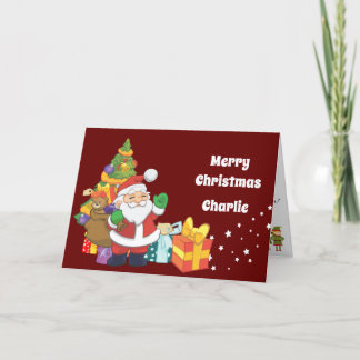 Personalized letter from Santa to a child Holiday Card