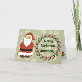 Personalized letter from Santa to a child Holiday Card