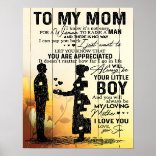 Personalized Letter To Mom, to my mom gift, Poster