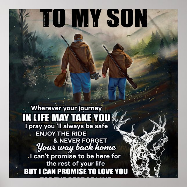Personalized Letter To My Son From Dad Blanket, Poster (Front)