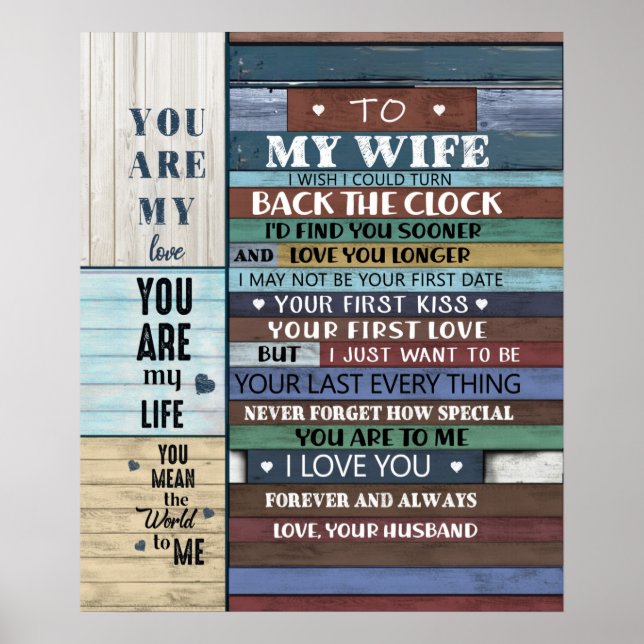 Personalized Letter To My Wife, Poster (Front)