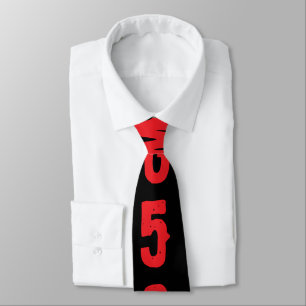 Personalized letters Modern red and black Chic Tie