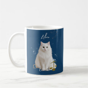 Personalized Libra Cat Mug with Name